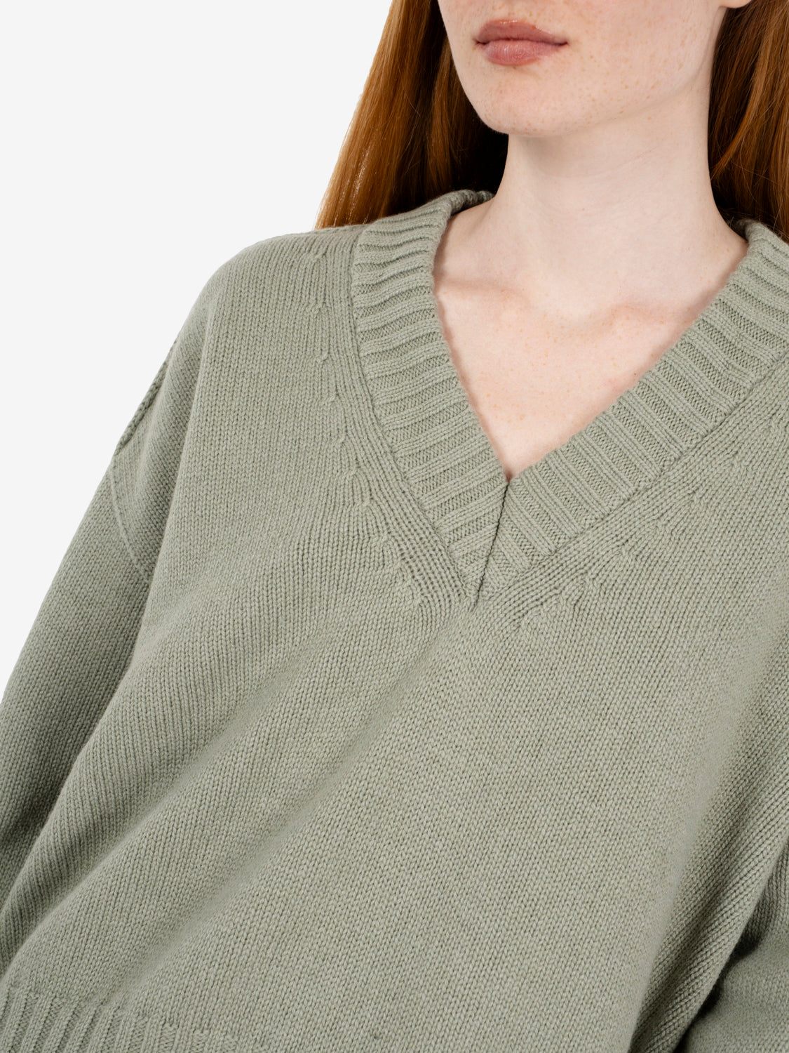 Sage V-neck sweater