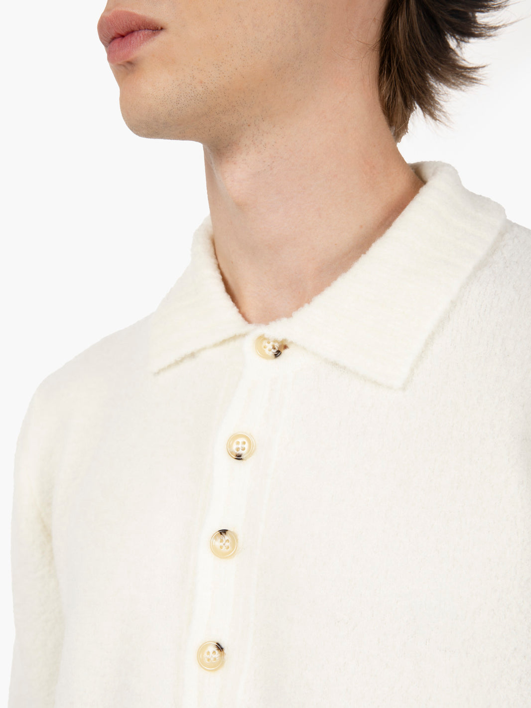 Maglione stile polo panna