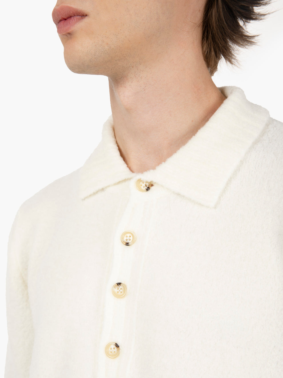 Maglione stile polo panna