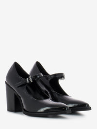 Pointed Mary Jane with Black Heel