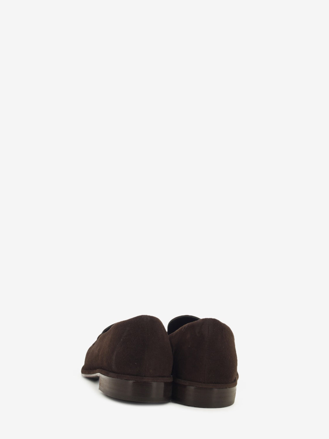 Mocassini a punta in suede testa di moro