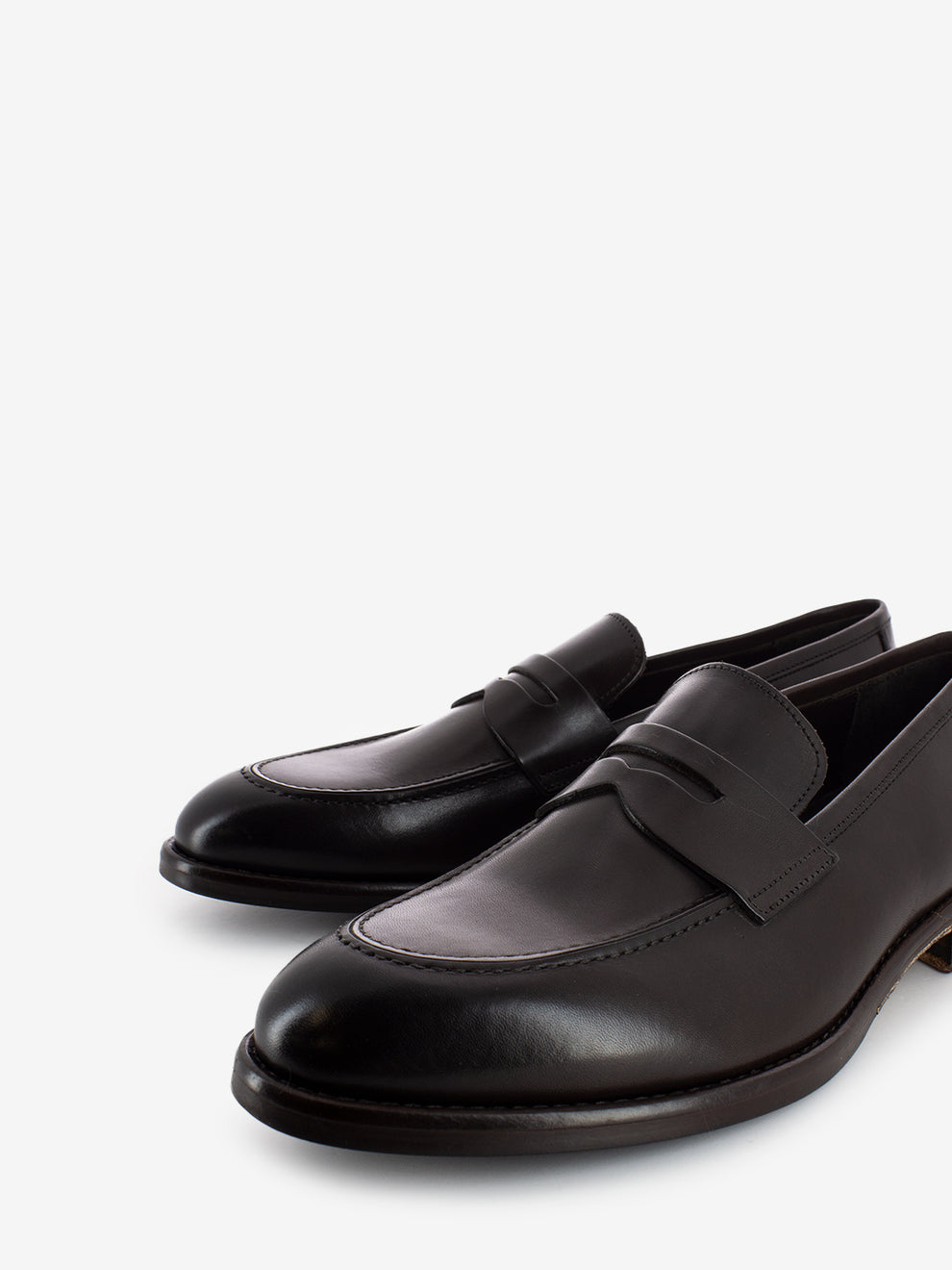 College Moccasins in Dark Brown Leather