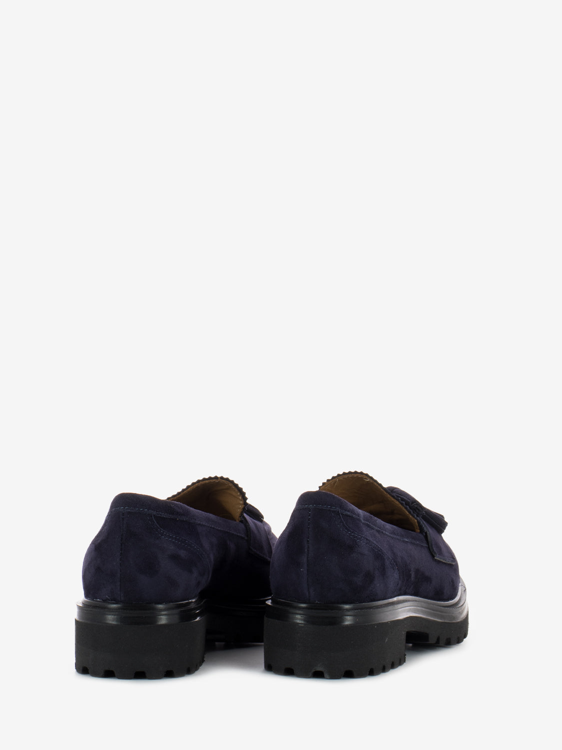 Blue Suede Tassel Loafers