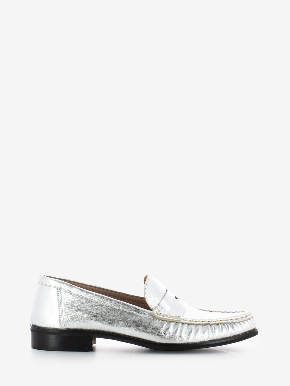 Flore moccasins laminated silver