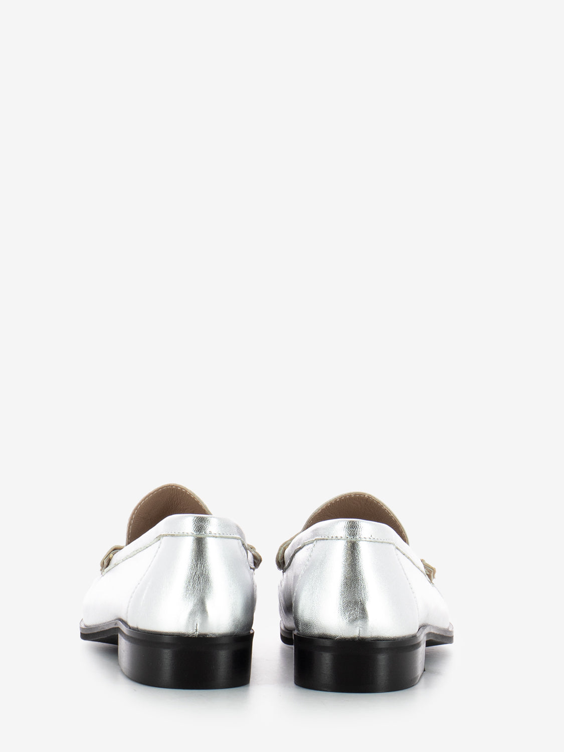 Flore moccasins laminated silver