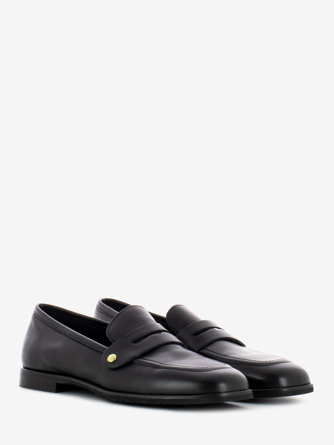Black nappa loafers with removable clip