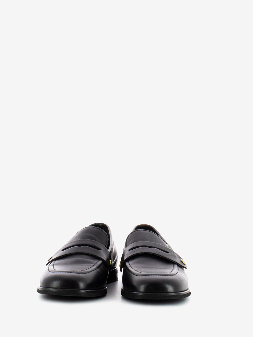 Black nappa loafers with removable clip