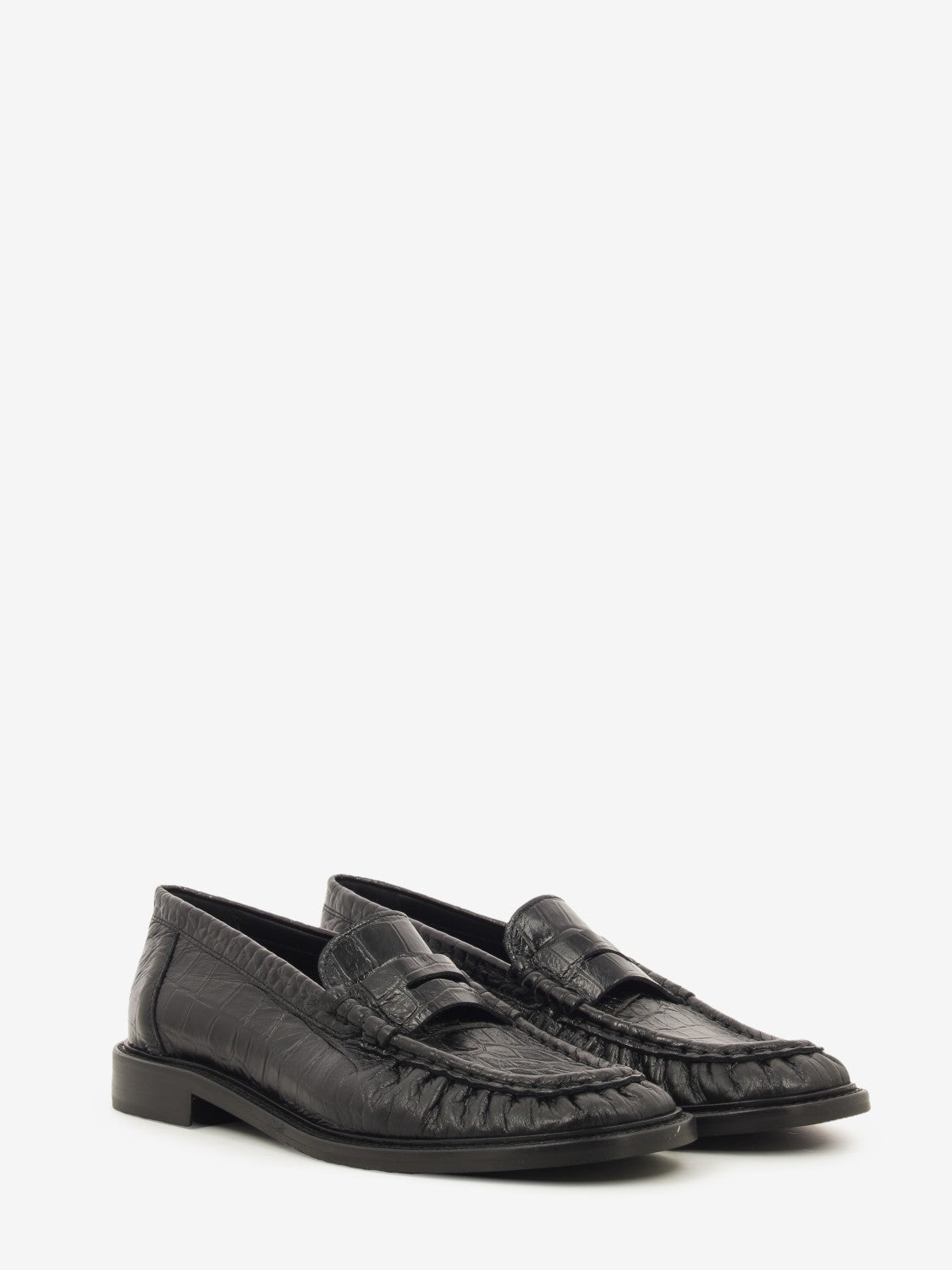 BLACK COCCO LOAFER VICKY-SC9-CRD_NERO