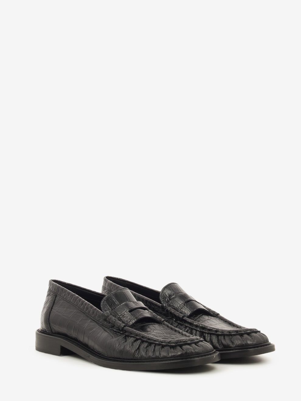 BLACK COCCO LOAFER VICKY-SC9-CRD_NERO