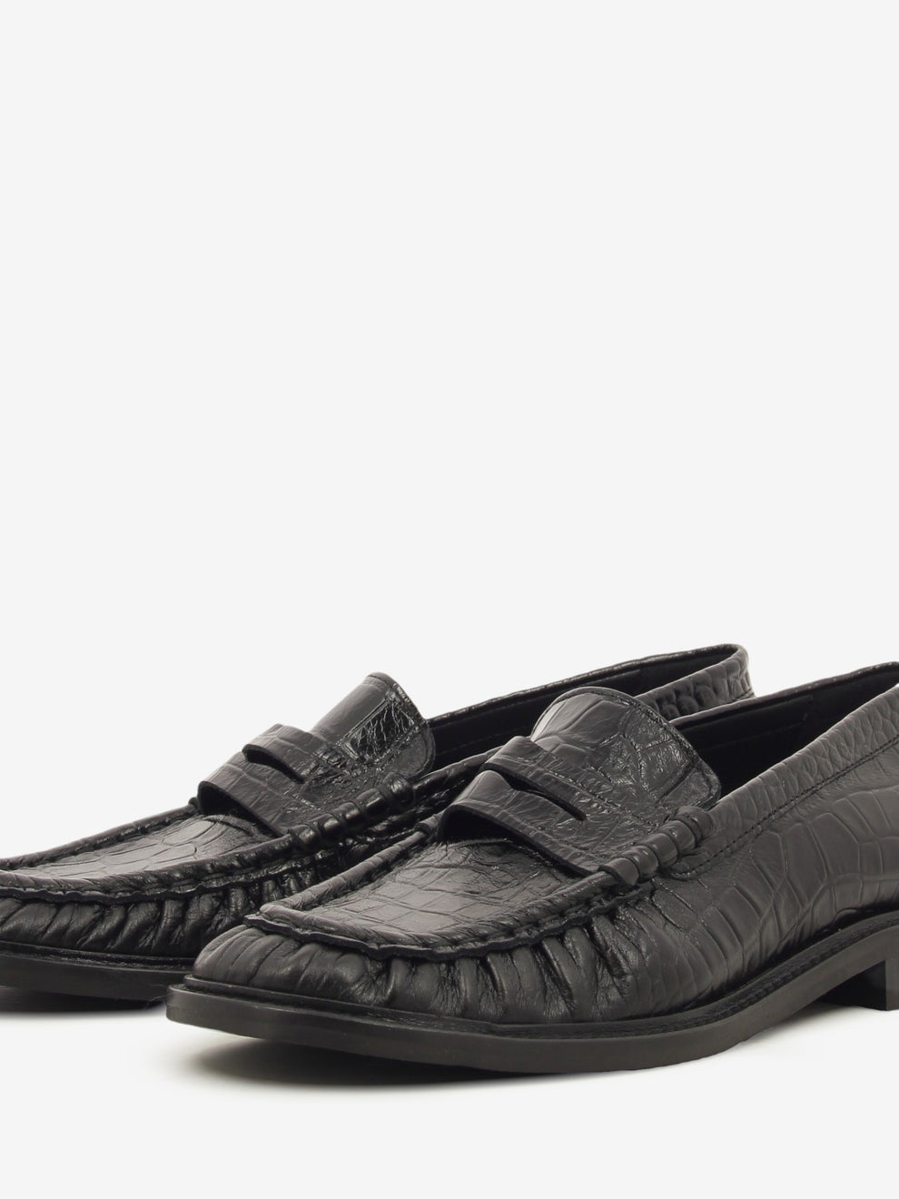 BLACK COCCO LOAFER VICKY-SC9-CRD_NERO