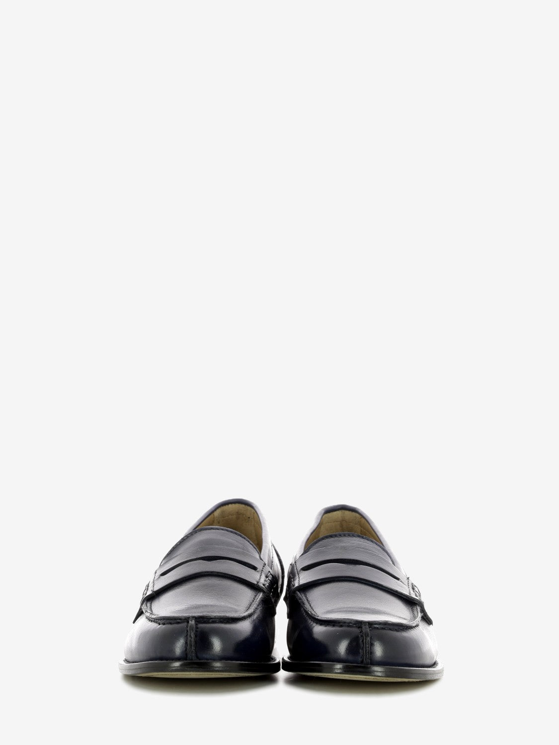 Mocassini in pelle college blu notte