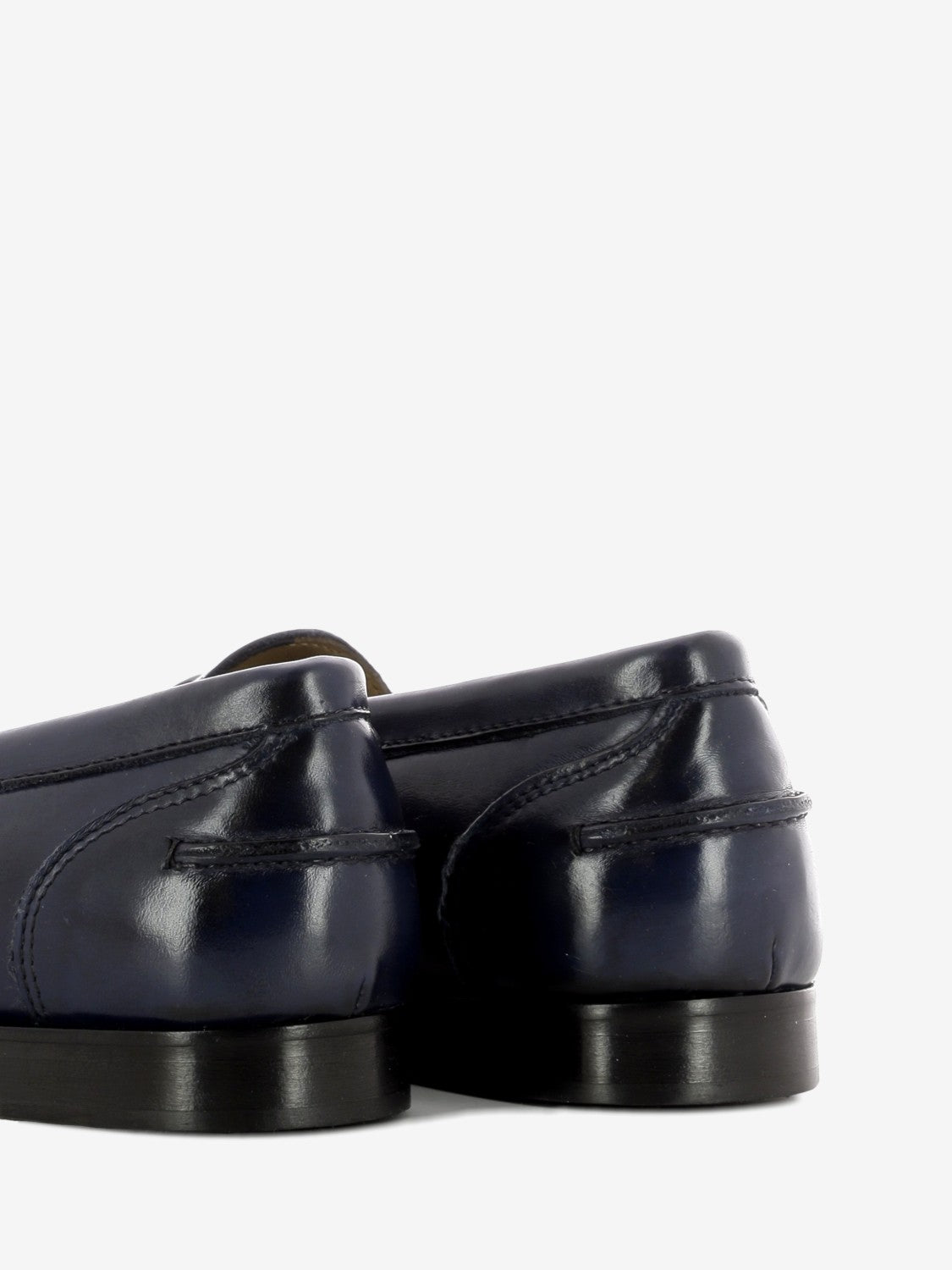 Mocassini in pelle college blu notte