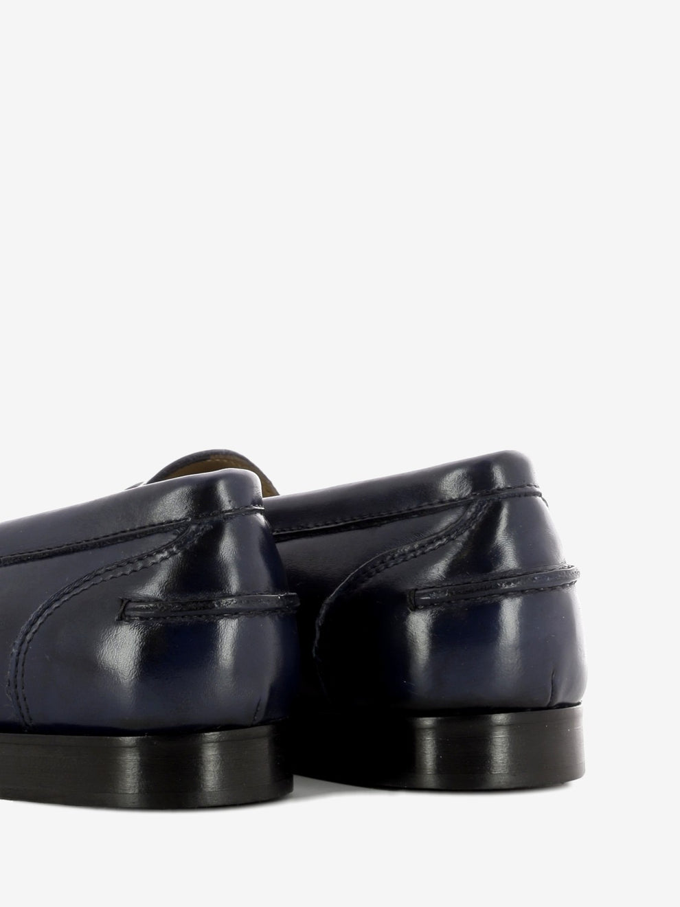 Mocassini in pelle college blu notte