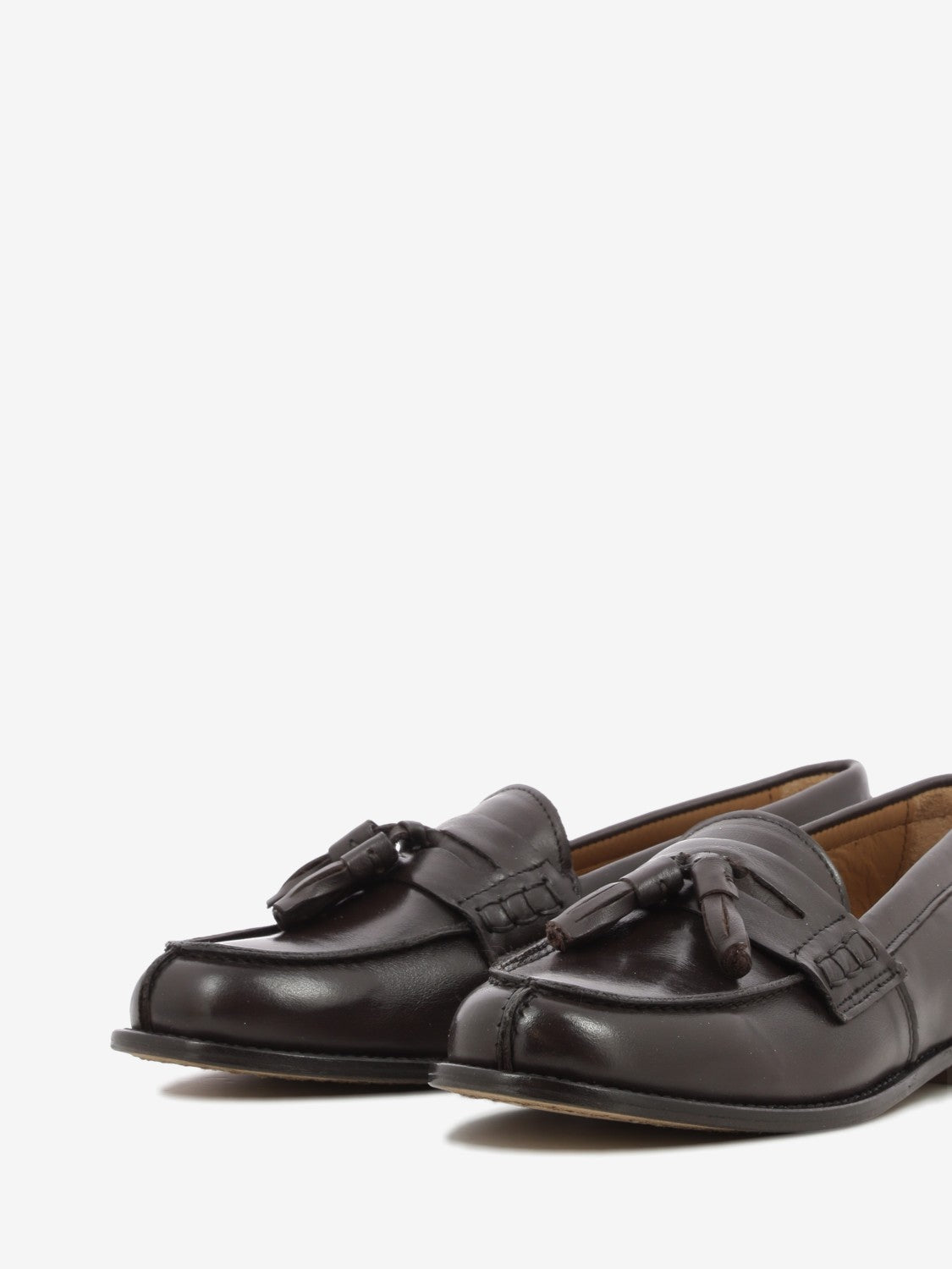 Mocassini in pelle con nappina testa di moro