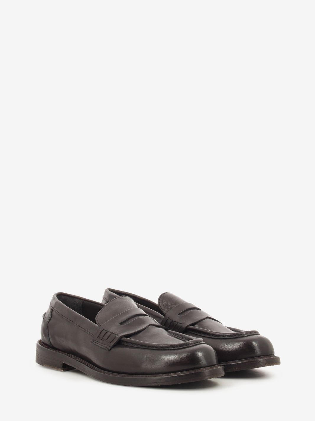 Dark brown Glove leather loafers