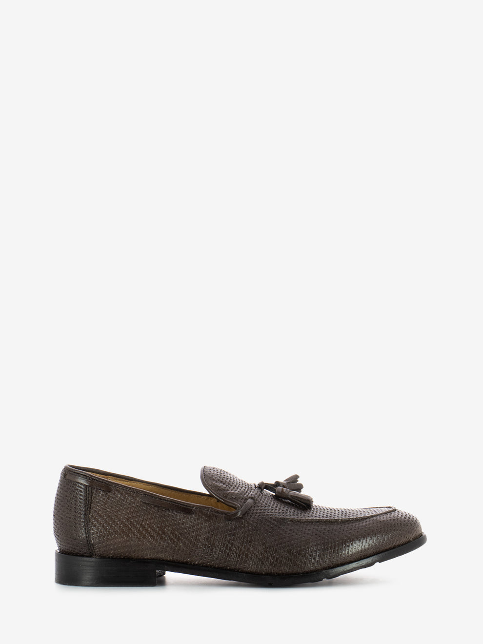 Bronze Laser Leather Moccasins