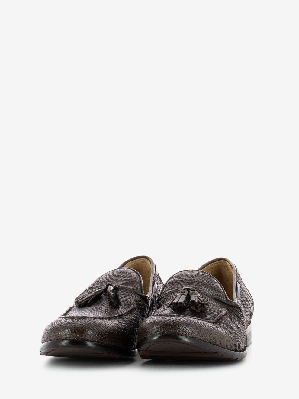 Bronze Laser Leather Moccasins