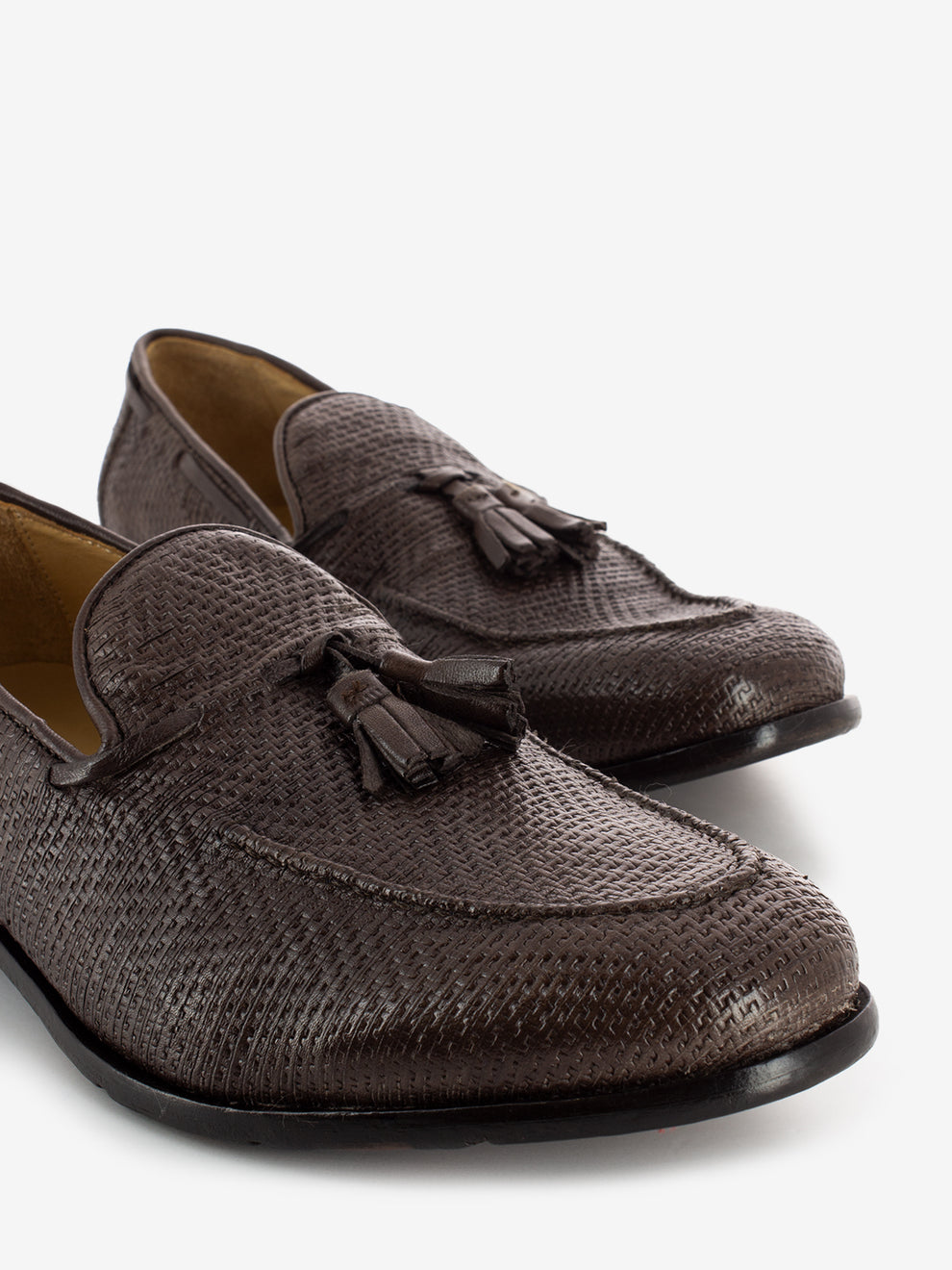 Bronze Laser Leather Moccasins