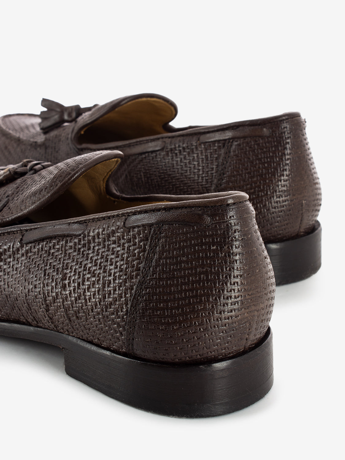 Bronze Laser Leather Moccasins