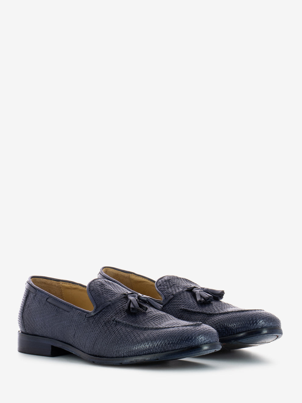 Laser Marine Leather Moccasins