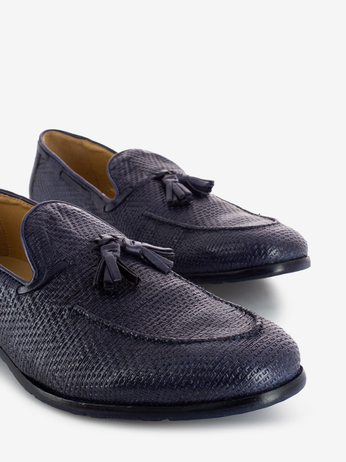 Laser Marine Leather Moccasins