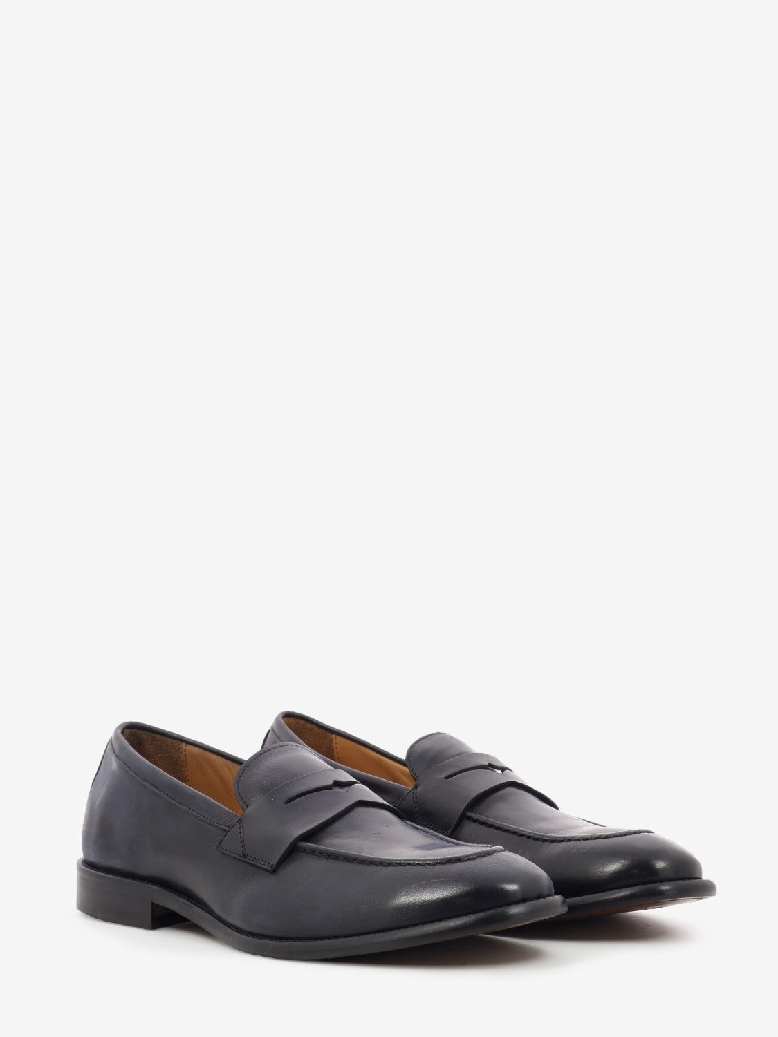 Black leather moccasins