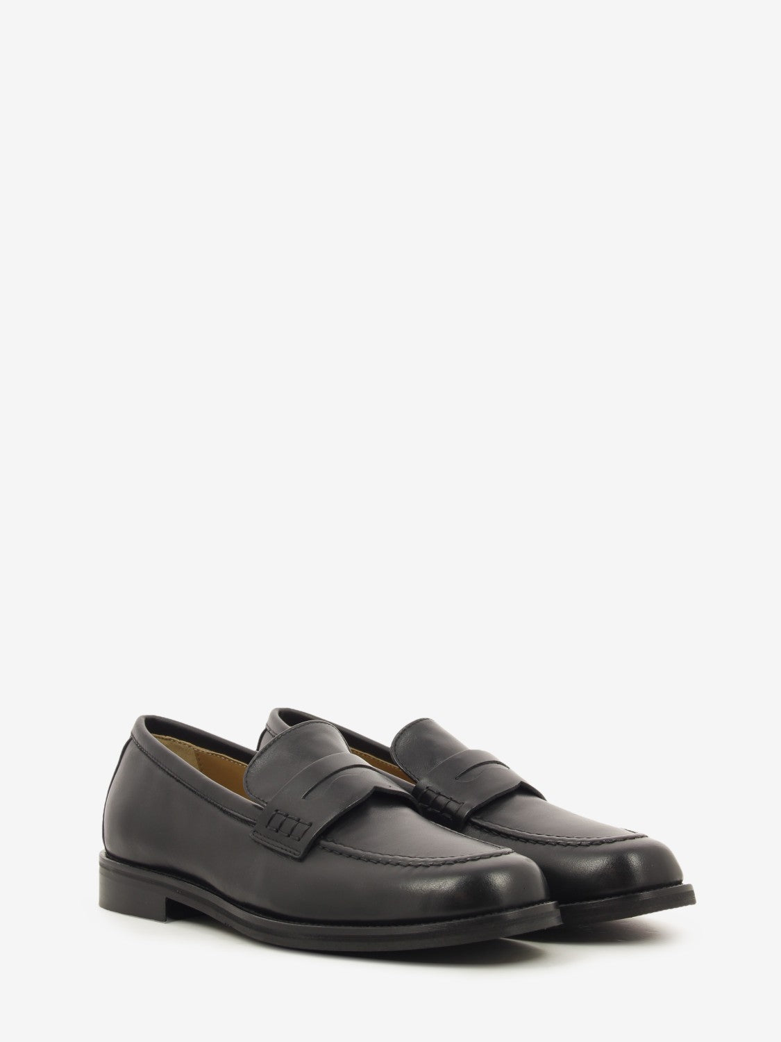 BLACK CALF LEATHER LOAFER 242-6037/04_BLACK