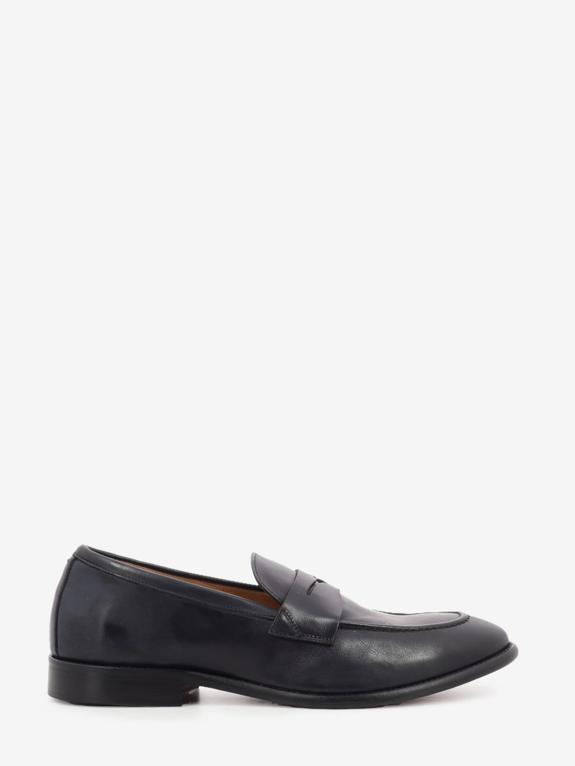 Black leather moccasins