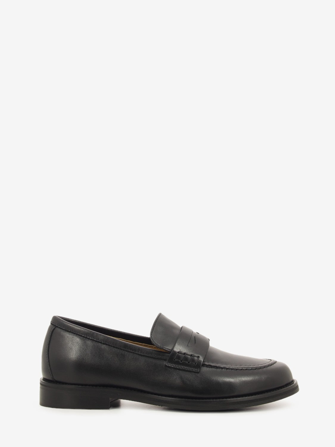BLACK CALF LEATHER LOAFER 242-6037/04_BLACK