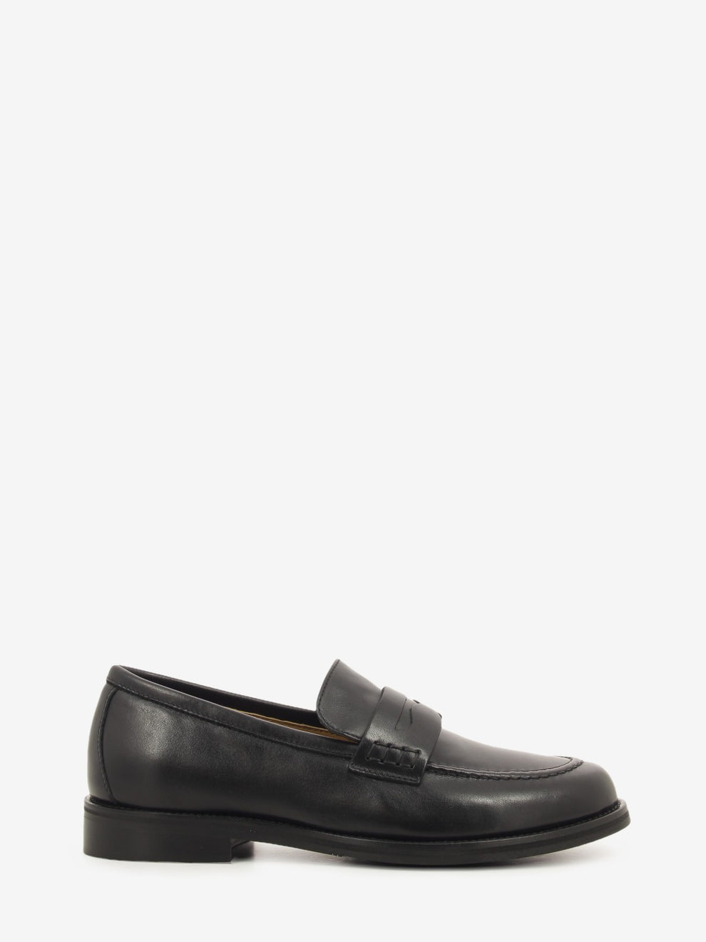BLACK CALF LEATHER LOAFER 242-6037/04_BLACK