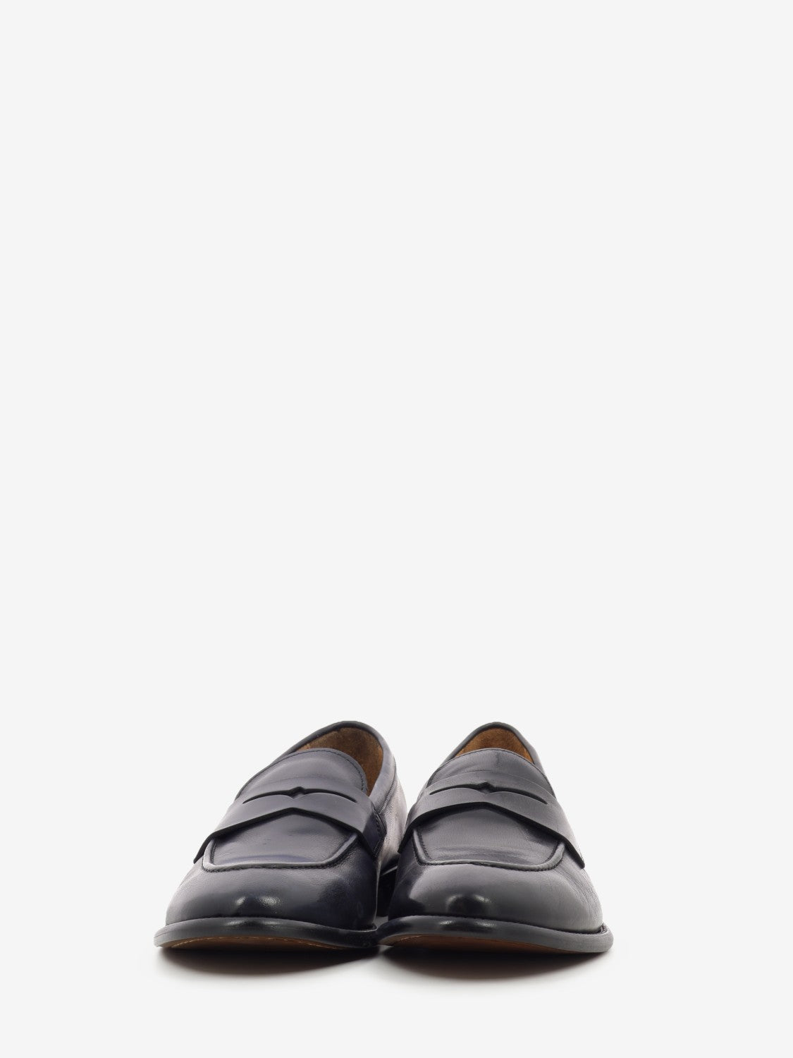 Black leather moccasins