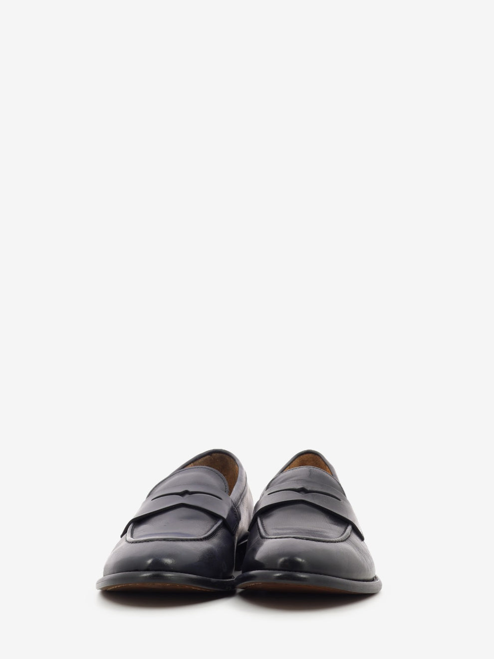 Black leather moccasins