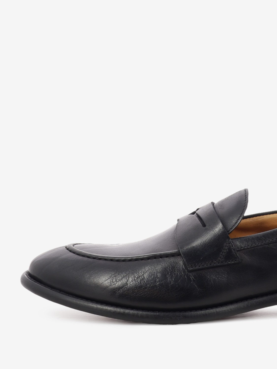 Black leather moccasins
