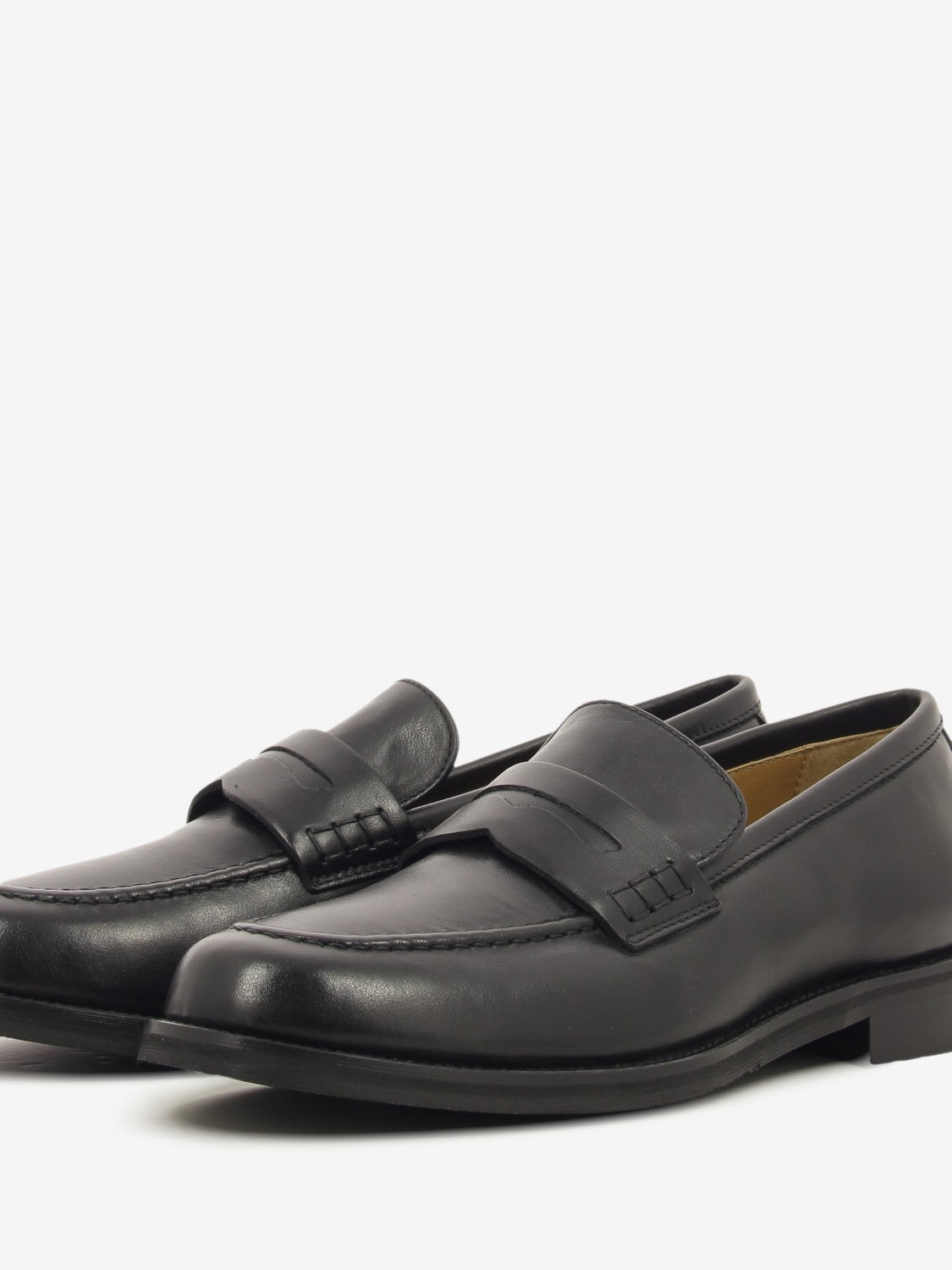 BLACK CALF LEATHER LOAFER 242-6037/04_BLACK