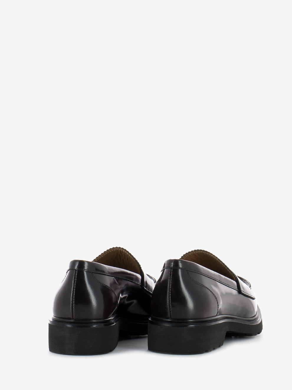 Brushed leather moccasins dark brown