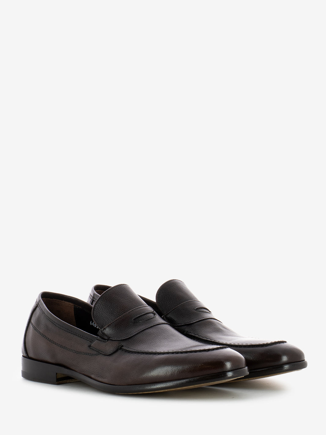 Moccasins in dark brown leather