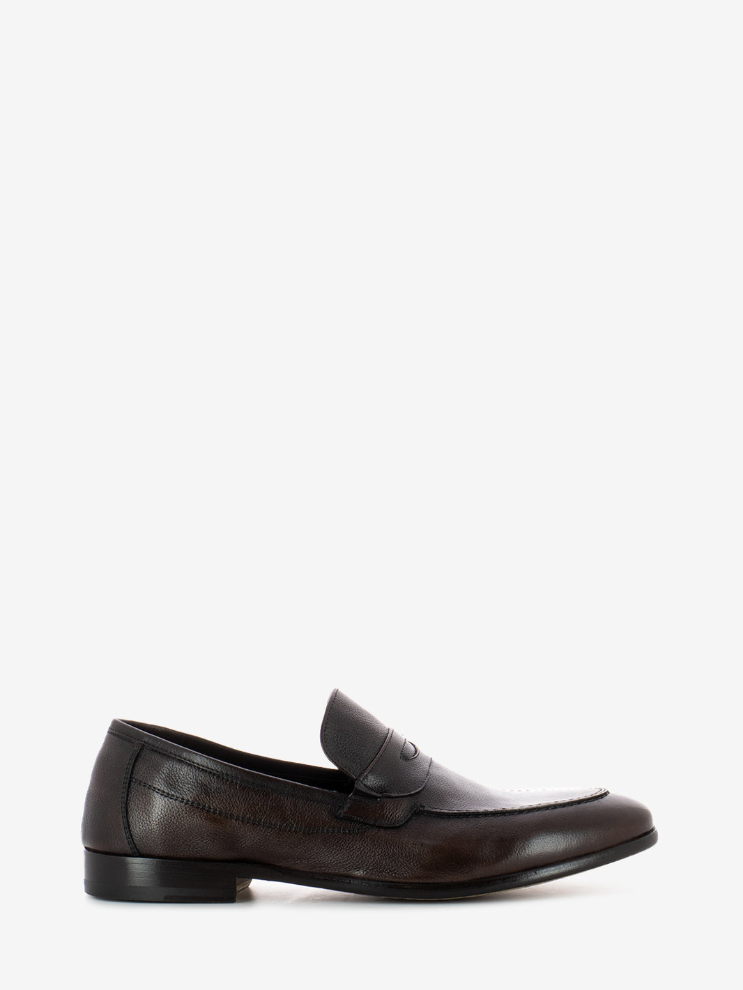 Moccasins in dark brown leather
