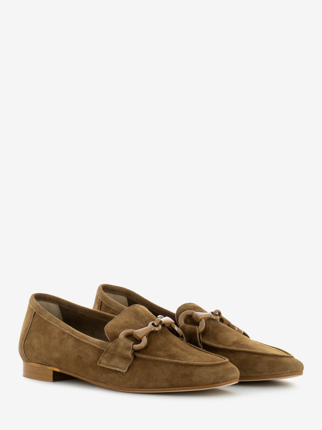 Mocassini in suede con morsetto sella
