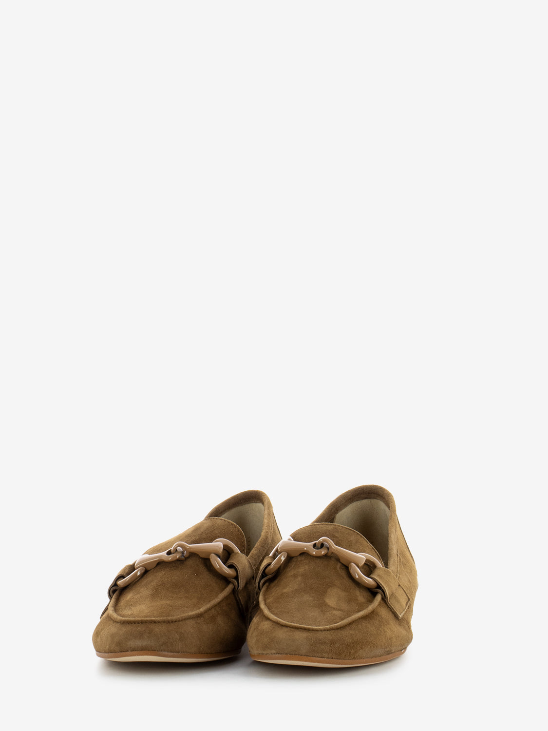 Mocassini in suede con morsetto sella