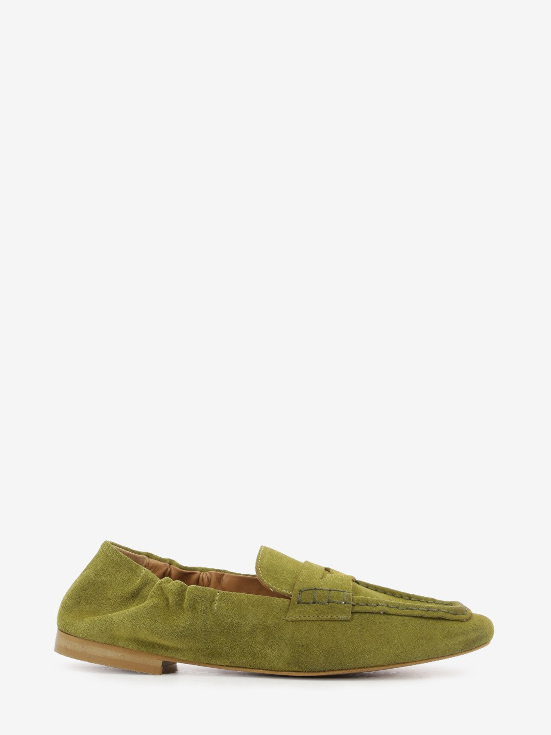 Mocassini in suede verde