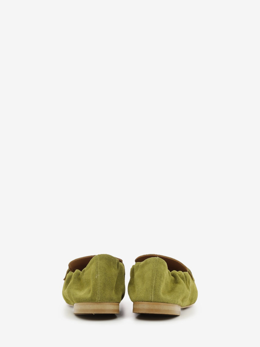 Mocassini in suede verde