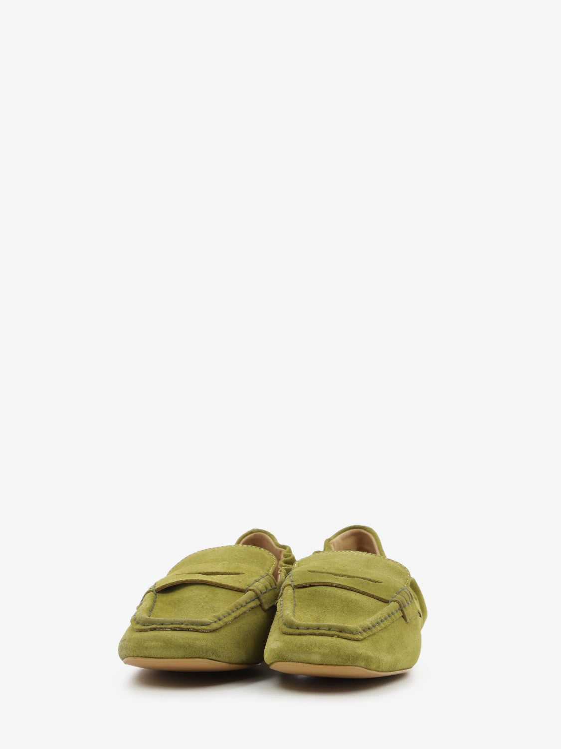 Mocassini in suede verde