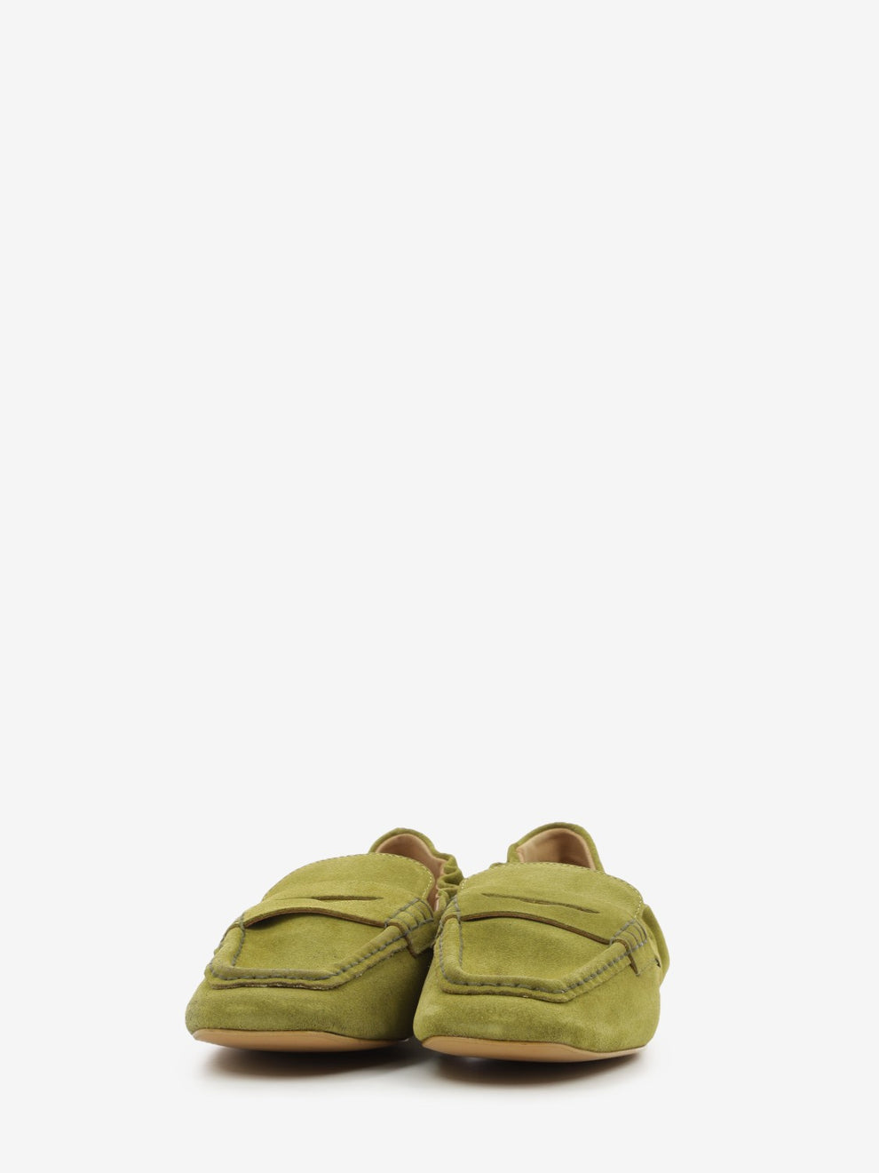 Mocassini in suede verde