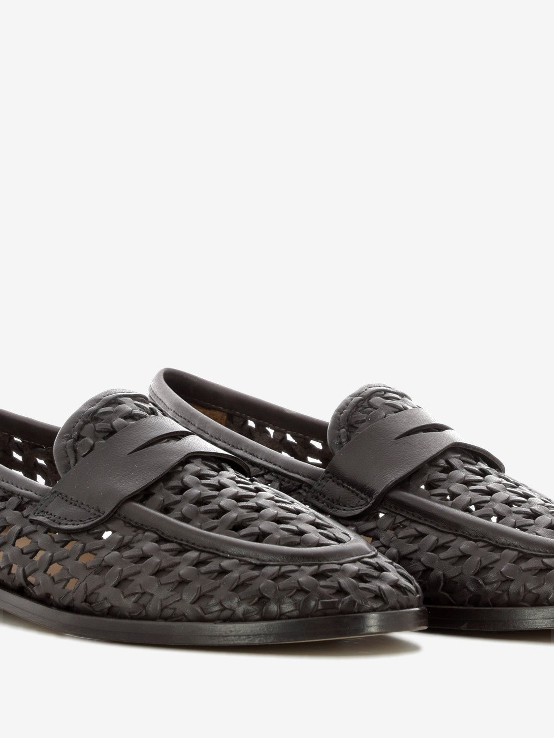 Mocassini intreccio testa di moro