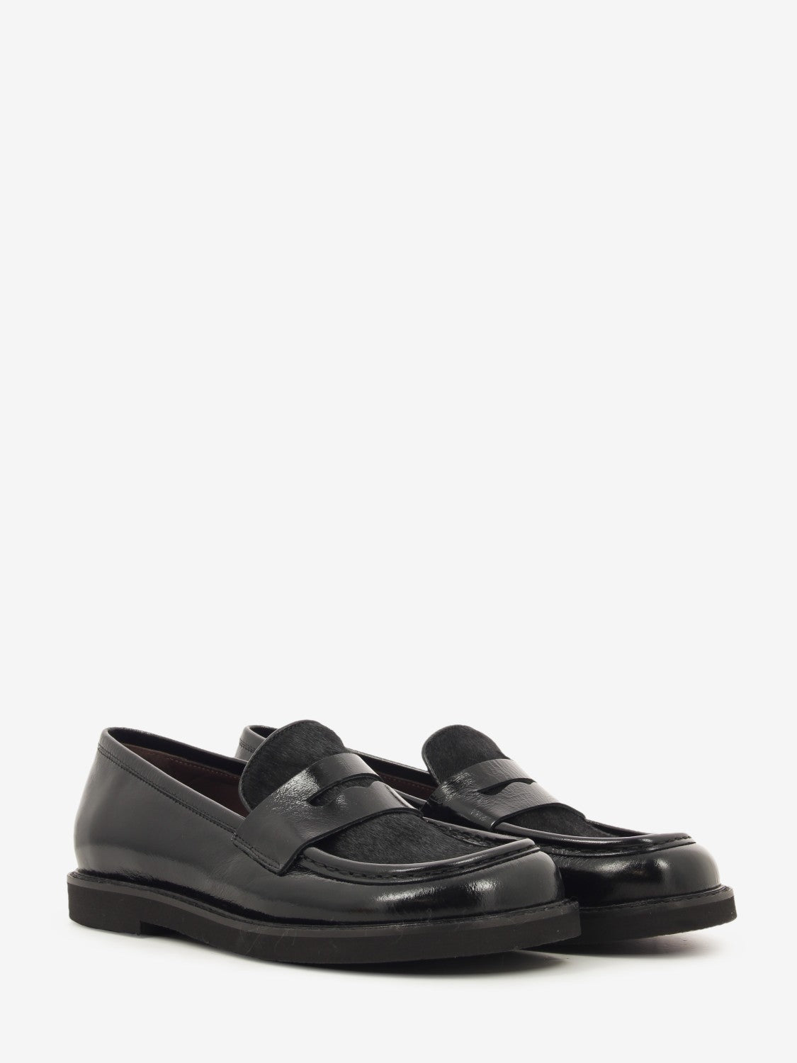 NAPLAK/PONY SKIN LOAFER BLACK 9711_BLACK