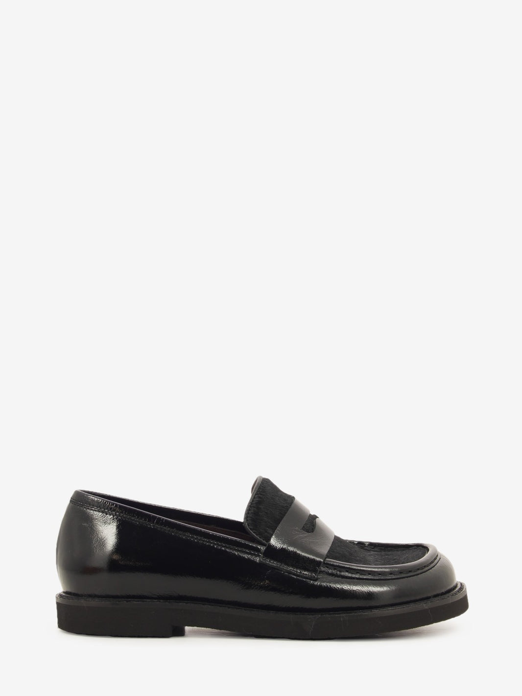 NAPLAK/PONY SKIN LOAFER BLACK 9711_BLACK