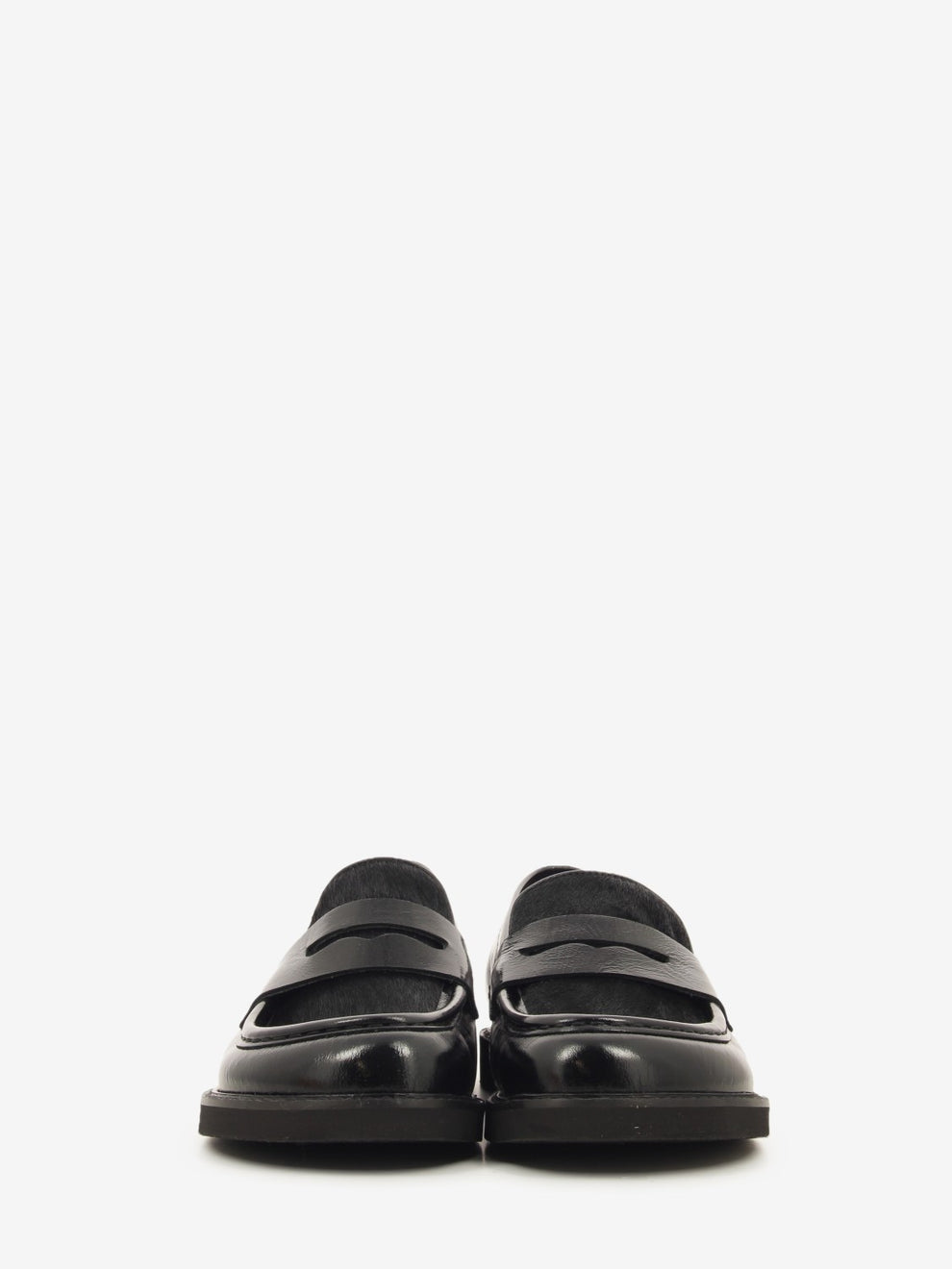 NAPLAK/PONY SKIN LOAFER BLACK 9711_BLACK