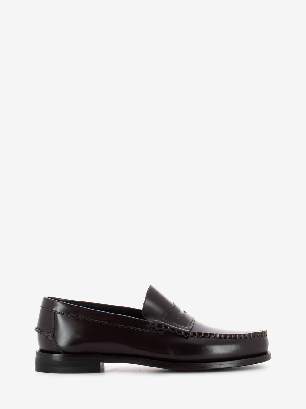 Burgundy brushed moccasin