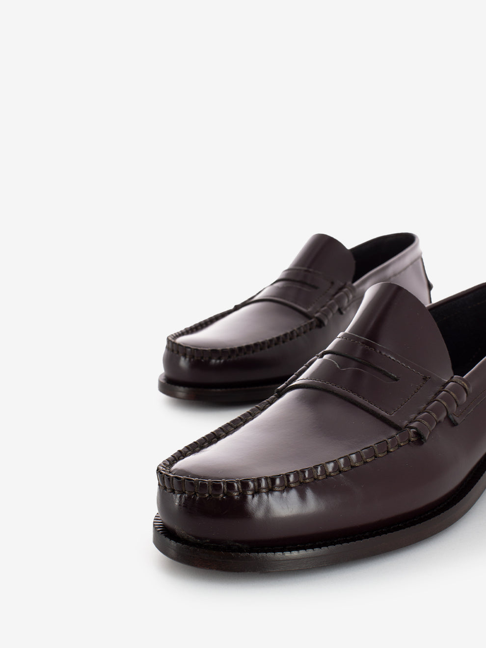 Burgundy brushed moccasin