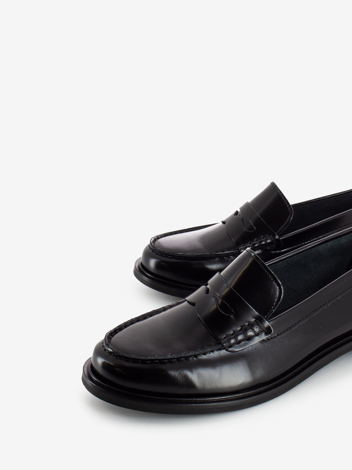Mocassino abrasivato in pelle nero